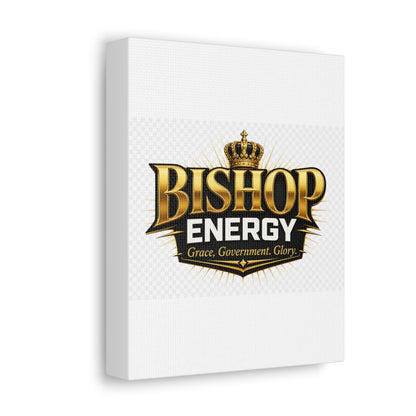Bishop Energy Stretched Canvas - Gold Crown Emblem (Grace, Government, Glory)