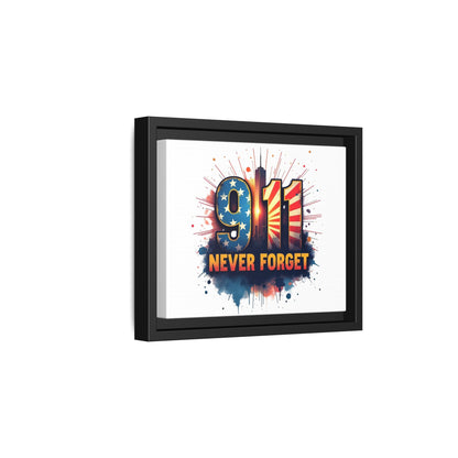 Framed Canvas Wall Art — “9·11 Never Forget” Memorial Print