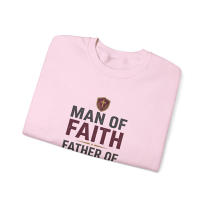 "Man of Faith, Father of Strength" Crewneck Sweatshirt