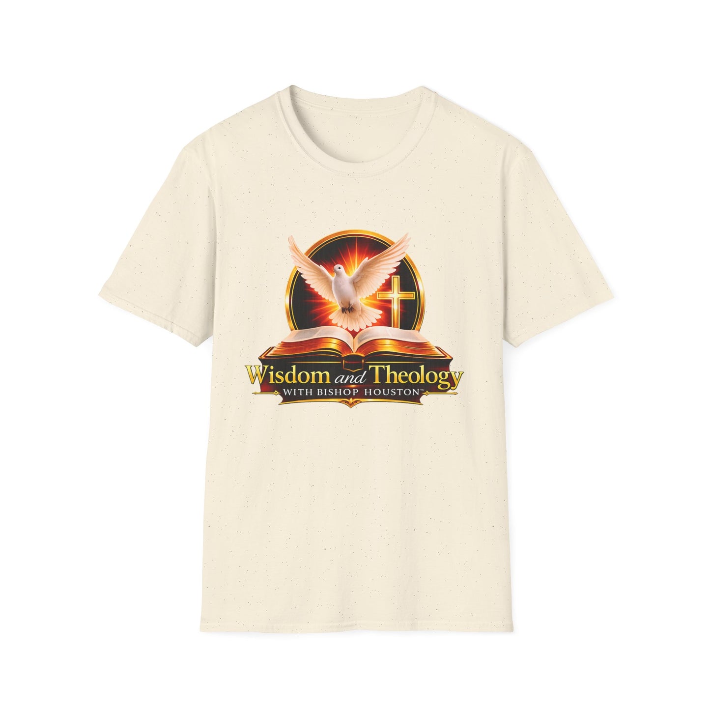 Wisdom and Theology T-Shirt — Dove, Bible & Cross Christian Tee