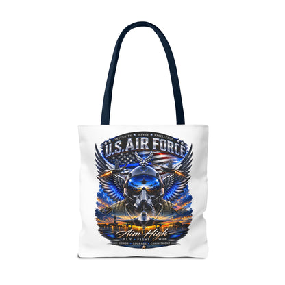 U.S. Air Force Aviator Tote Bag – 'Aim High' Military Pilot Design