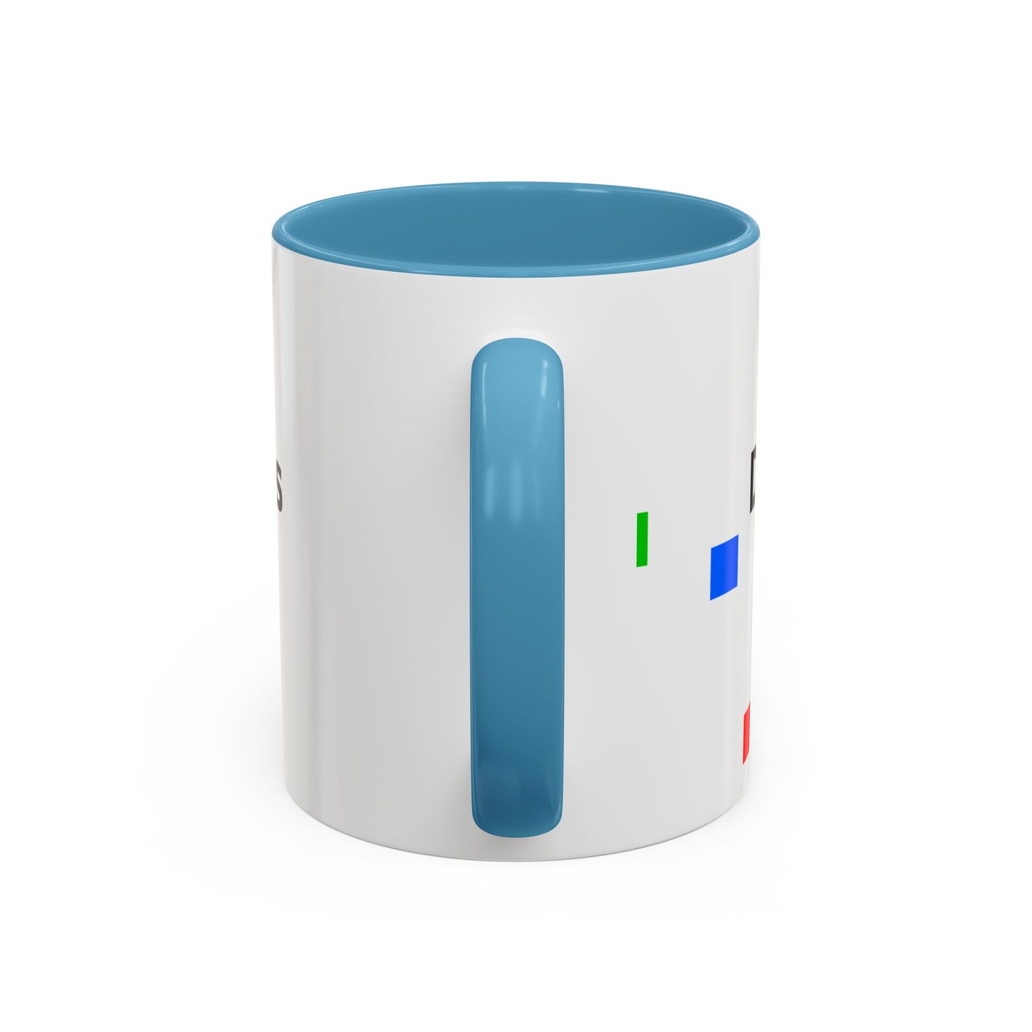 Accent Coffee Mug — 'Different Not Less' Pride-Inclusive Color Block Design (11/15oz)
