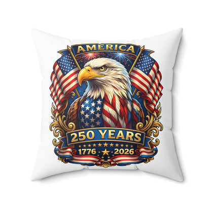 250 Years America Eagle Throw Pillow — Patriotic 1776–2026 Decorative Pillow