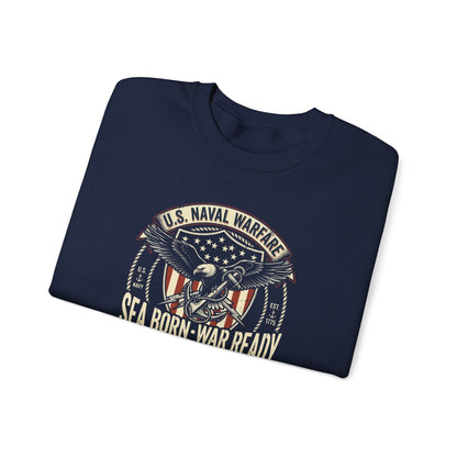 U.S. Naval Warfare Sea Born-War Ready America’s Ocean Force Sweatshirt
