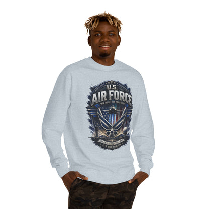 Air Force Crewneck Sweatshirt - U.S. Military Emblem Graphic