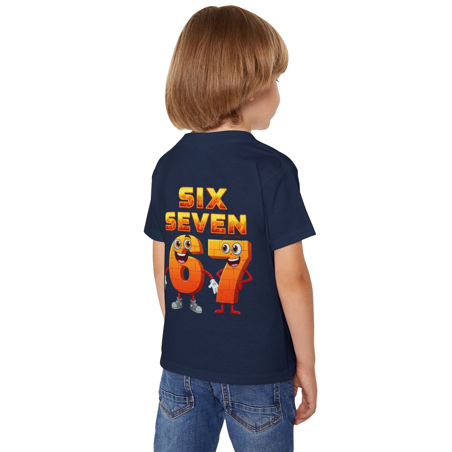 Six Seven 67 Toddler T-Shirt — Cute Number Cartoon Tee for Kids