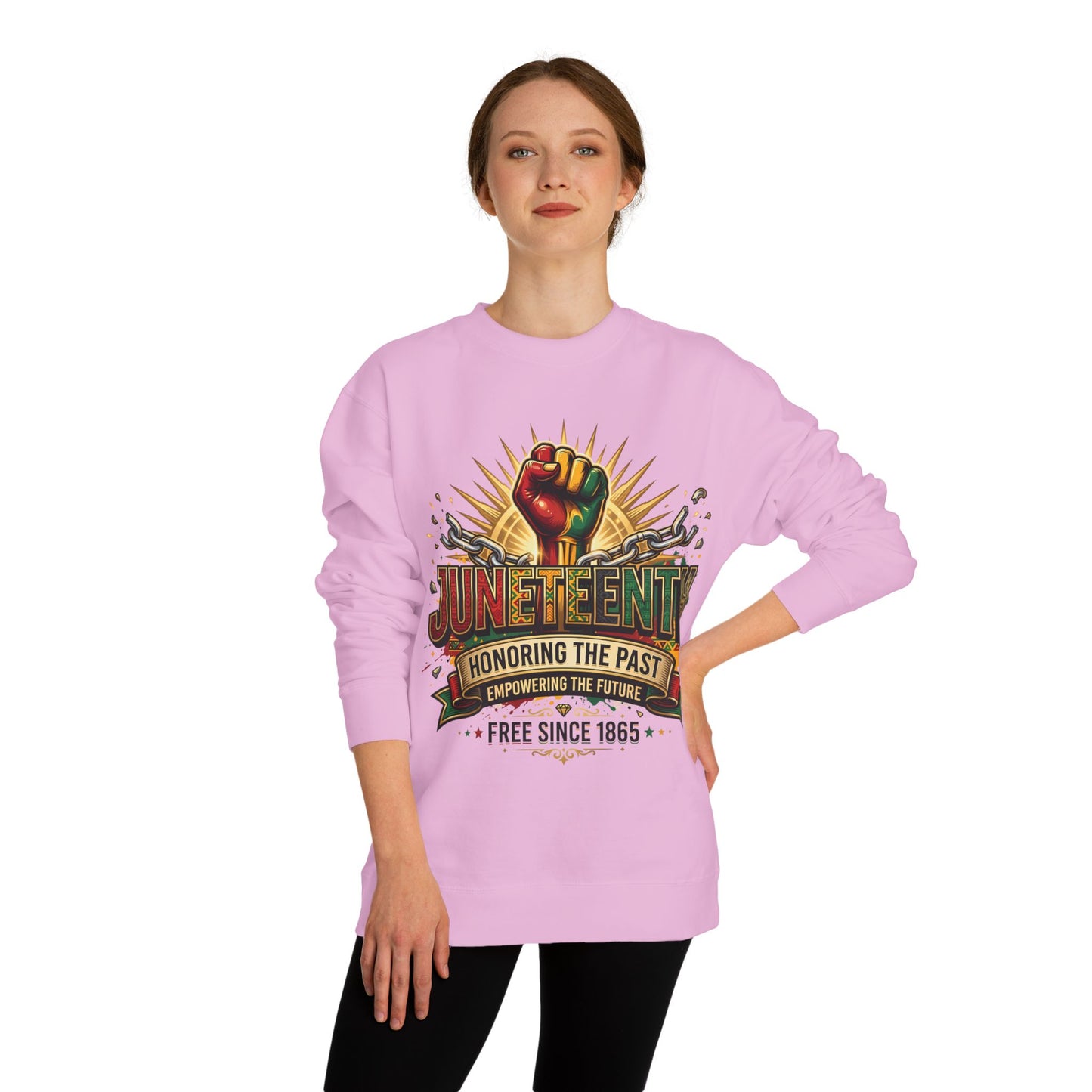 Juneteenth Sweatshirt — "Honoring the Past, Empowering the Future" Crewneck