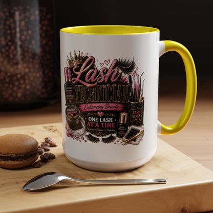 Lash Technician Coffee Mug — "Lash Technician: One Lash at a Time" Accent Mug
