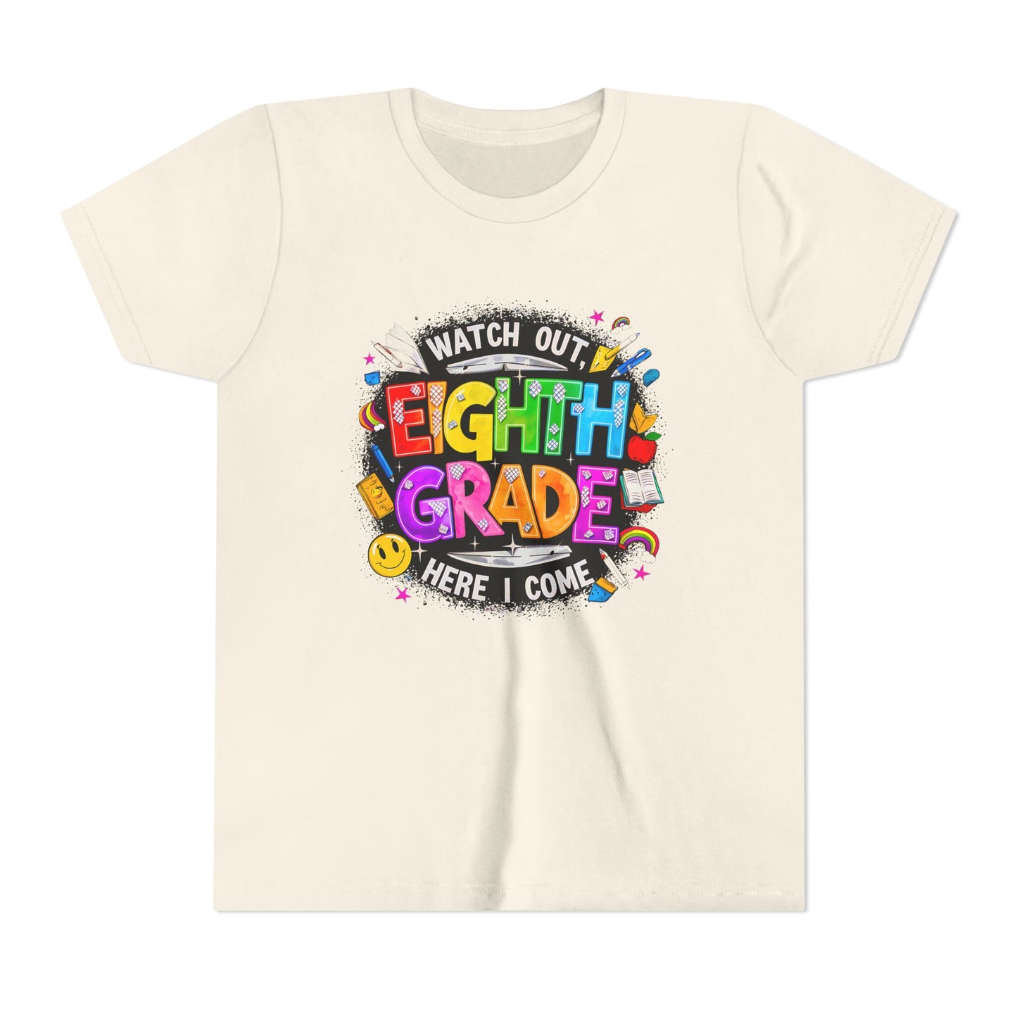 Eighth Grade Kids T‑Shirt — "Watch Out, Eighth Grade Here I Come" Back-to-School Tee