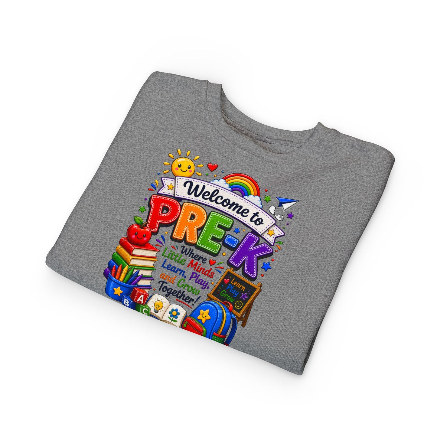 Welcome to Pre-K Toddler Sweatshirt – Colorful Back-to-School Pre-K Kids Crewneck