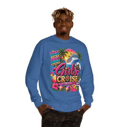 Girls Cruise Sweatshirt — Tropical Bachelorette/Group Vacation Crewneck