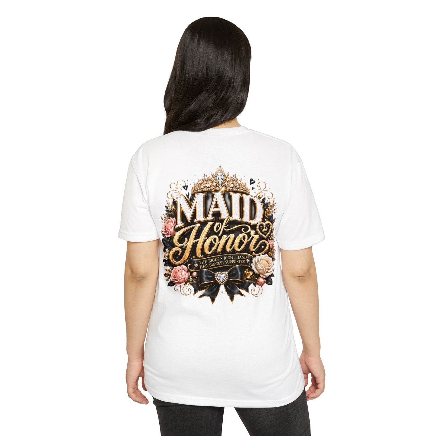 Maid of Honor T-Shirt — Floral Bridal Party Tee