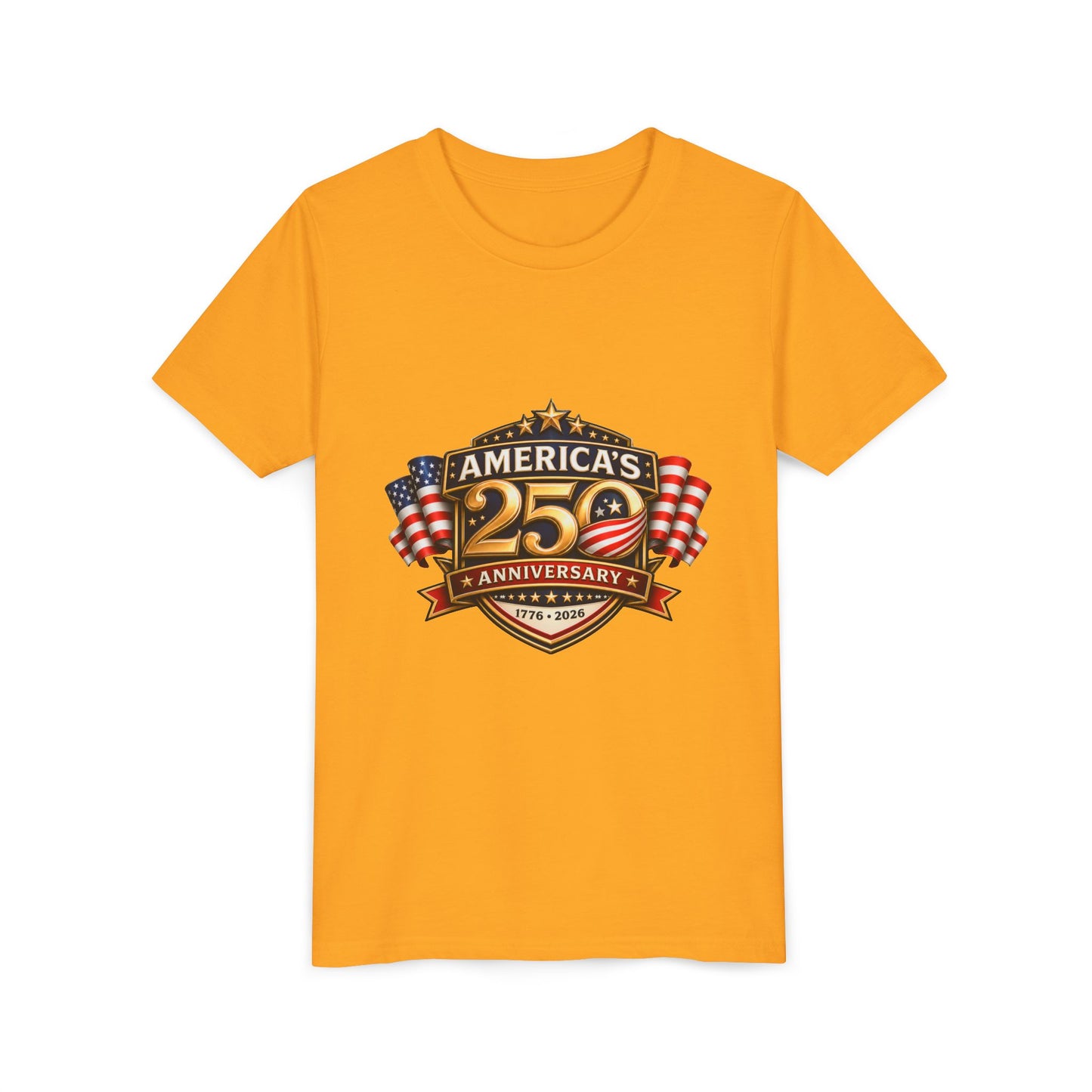 America's 250th Anniversary Youth Tee - Patriotic 1776–2026 Celebration Shirt