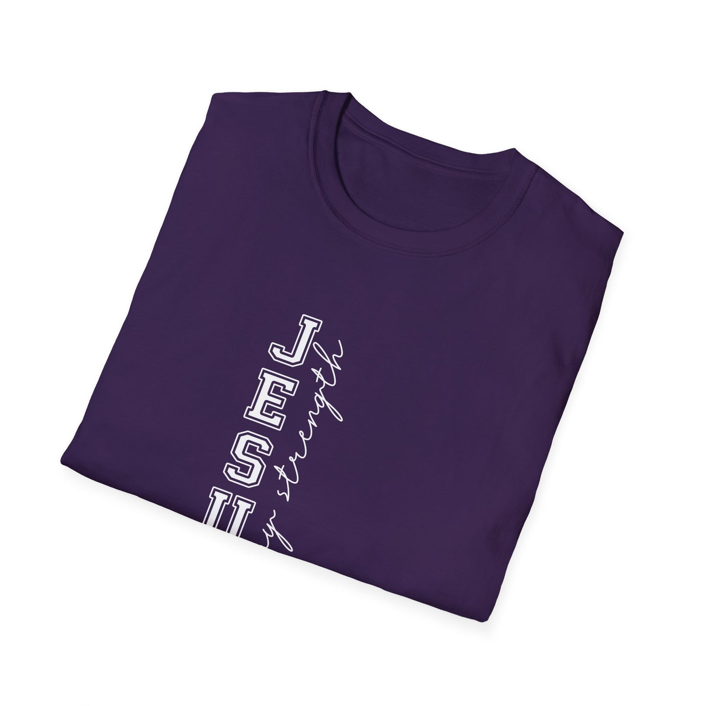 Jesus Strength Vertical Script T-Shirt