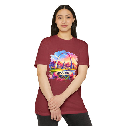 Missouri Skyline T-Shirt — Colorful Gateway Arch Souvenir Tee