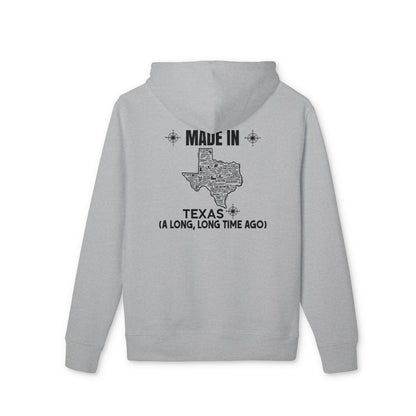 Texas Map Hoodie — "Made in Texas (A Long, Long Time Ago)" Graphic Pullover
