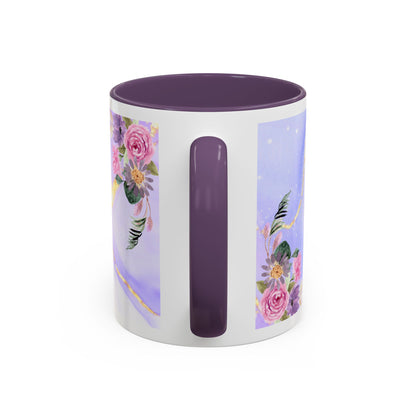 Mother Nutrition Facts Coffee Mug — Floral “Amazing Mom” 11/15oz Accent Mug