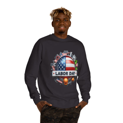 Labor Day Crewneck Sweatshirt – American Flag & Tools Workwear