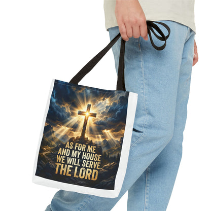 "As For Me And My House We Will Serve The Lord" Tote Bag