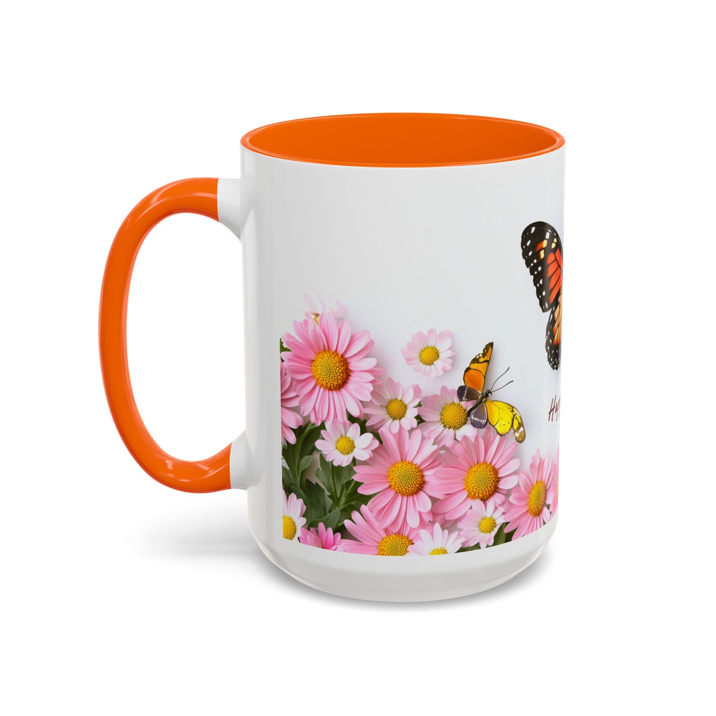 Mother's Day Butterfly Coffee Mug — "Happy Mother's Day" Floral 11/15oz Accent Mug