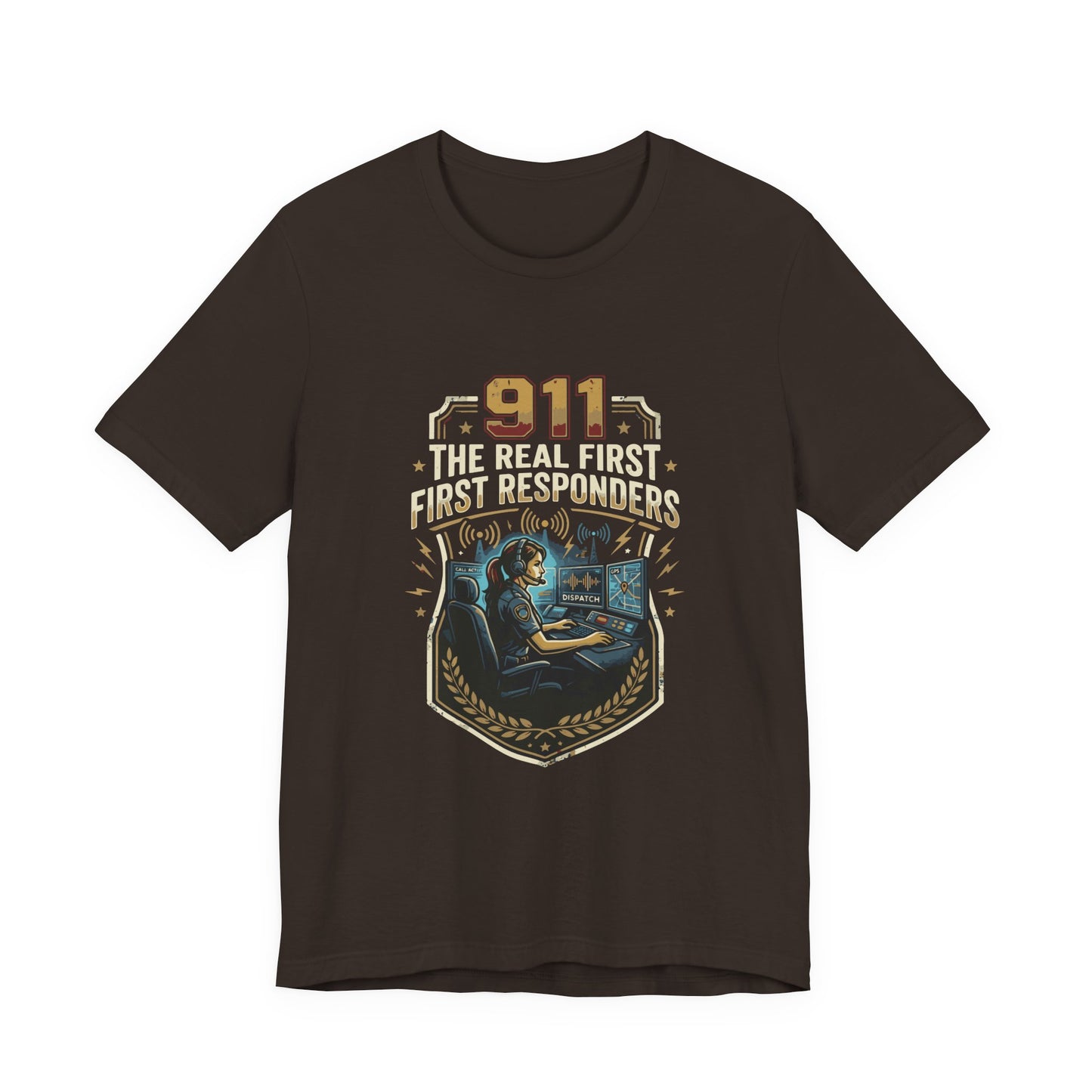 911 Call Center T‑Shirt — "The Real First First Responders" Tribute Tee