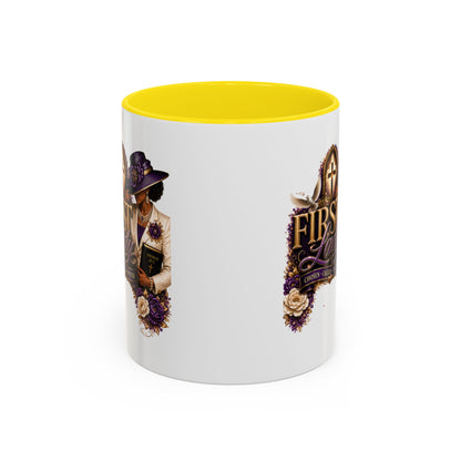 First Lady Church Coffee Mug — Elegant Purple Hat Gospel Tea Cup (11/15oz)