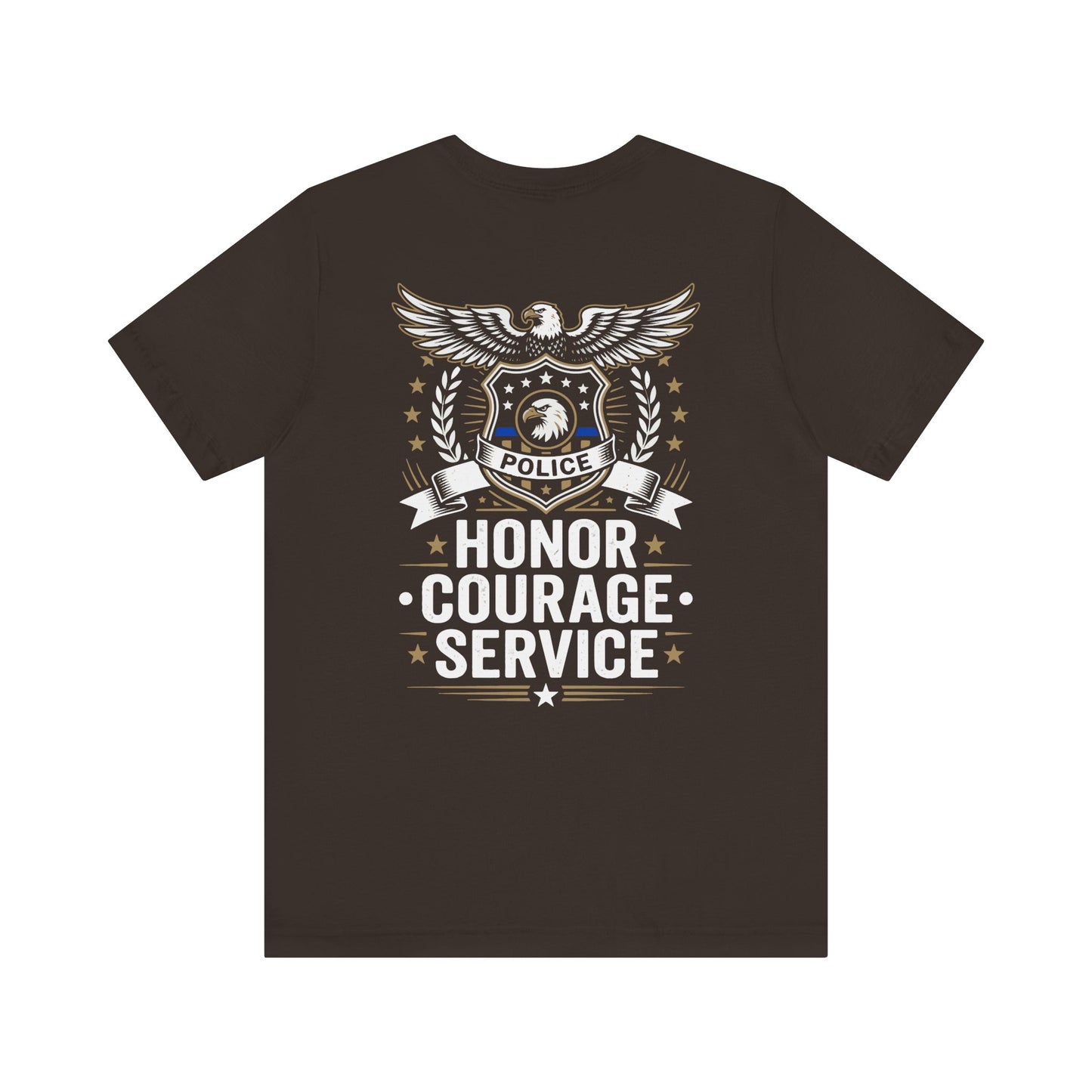 Police Honor Courage Service T-Shirt — Law Enforcement Tribute Tee