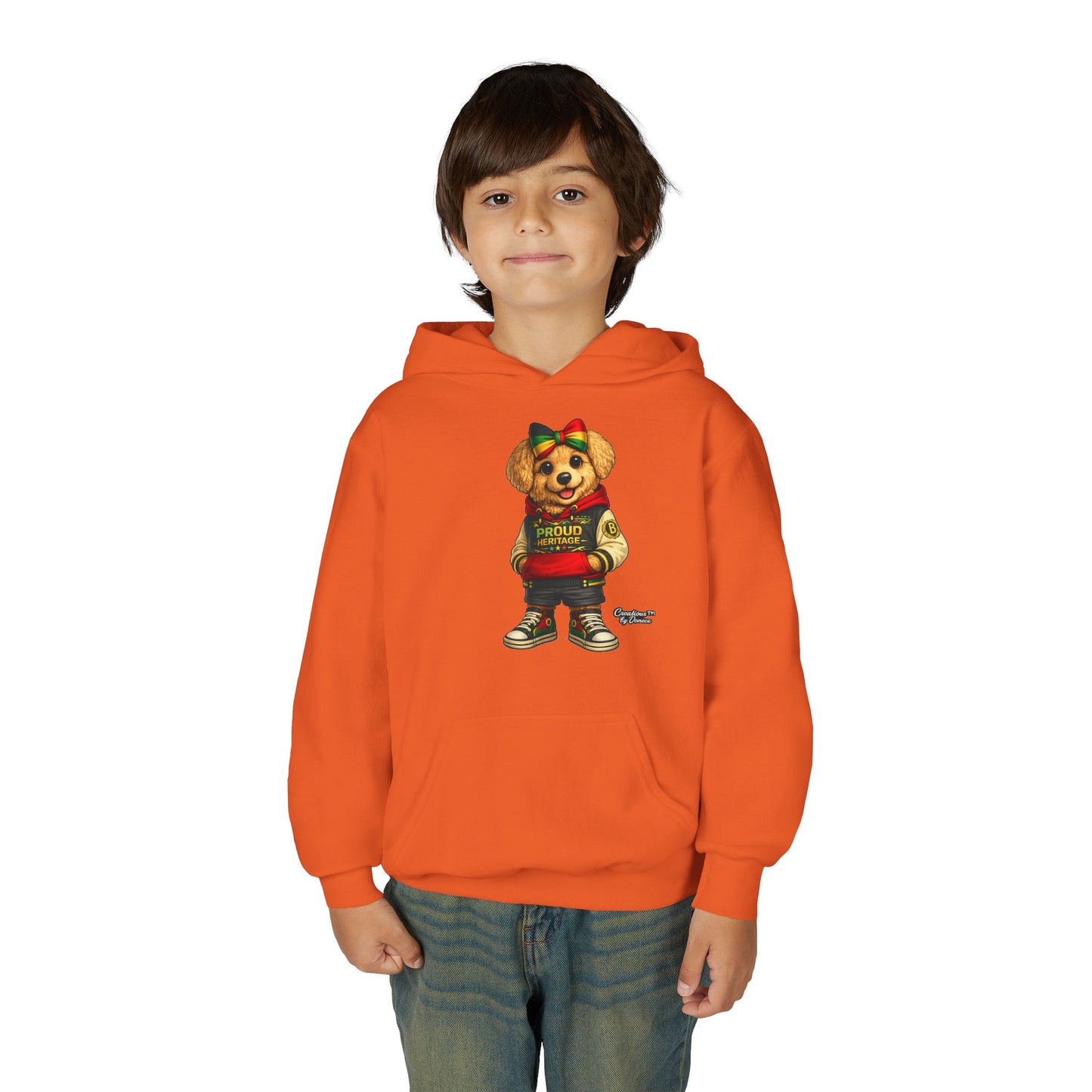 Youth Hoodie — 'Proud Heritage' Teddy Bear Streetwear Kids Pullover