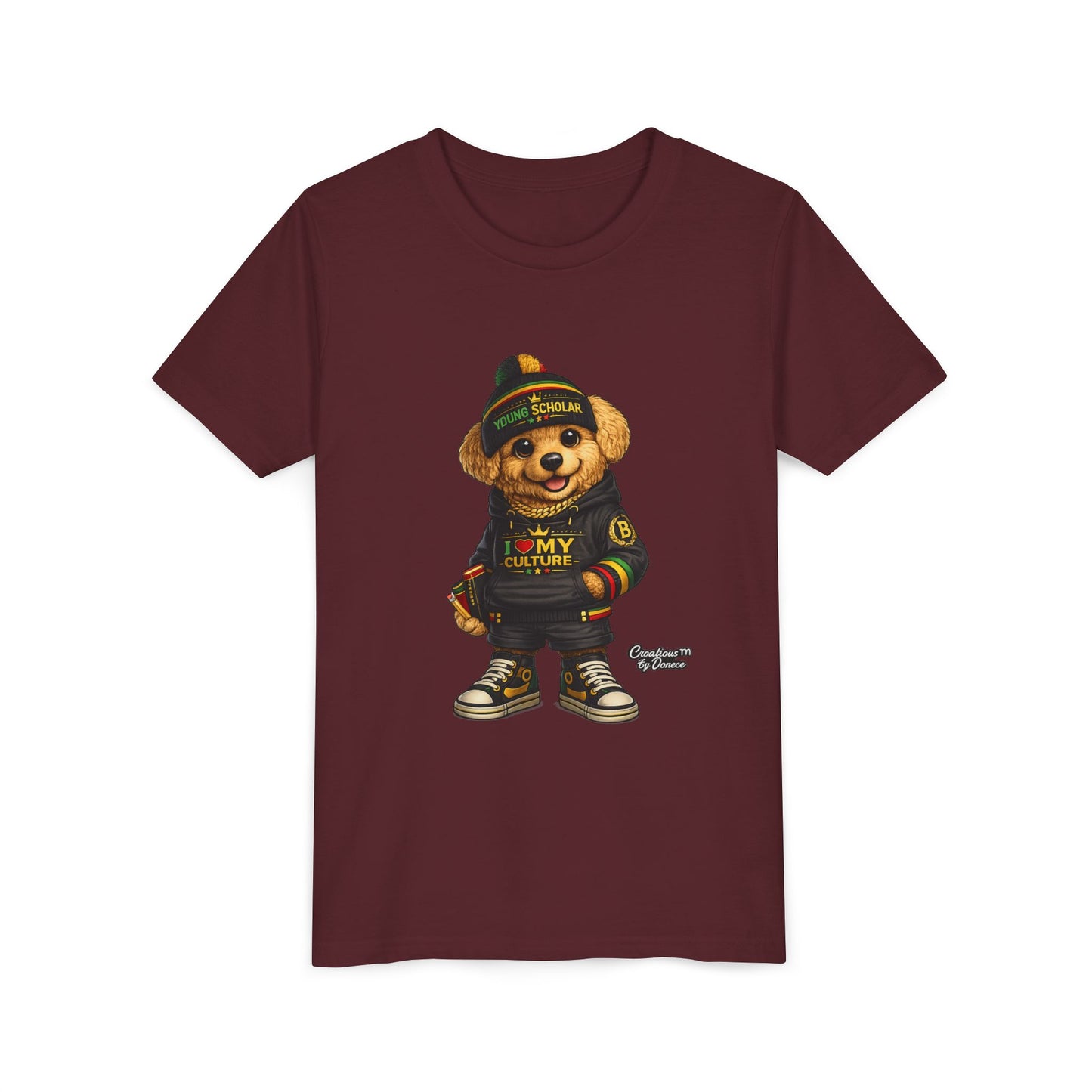 Youth Bear Graphic Tee – "I Love My Culture" Urban Streetwear