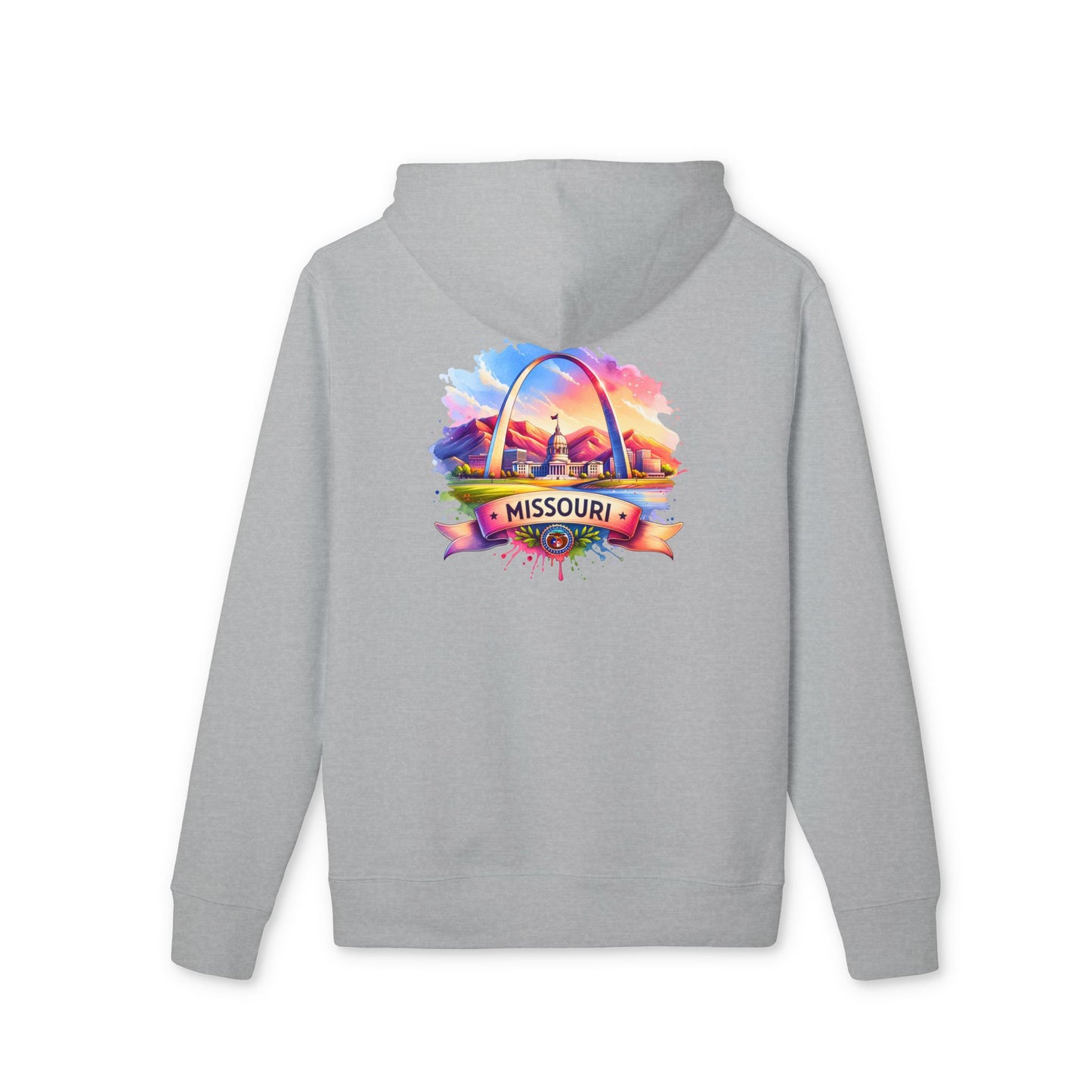Missouri St. Louis Arch Hoodie — Colorful Sunset State Pride Pullover