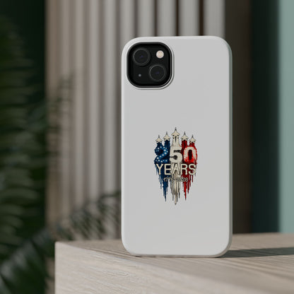 50 Years Patriotic iPhone Case — American Flag Anniversary Magnetic Impact-Resistant Case