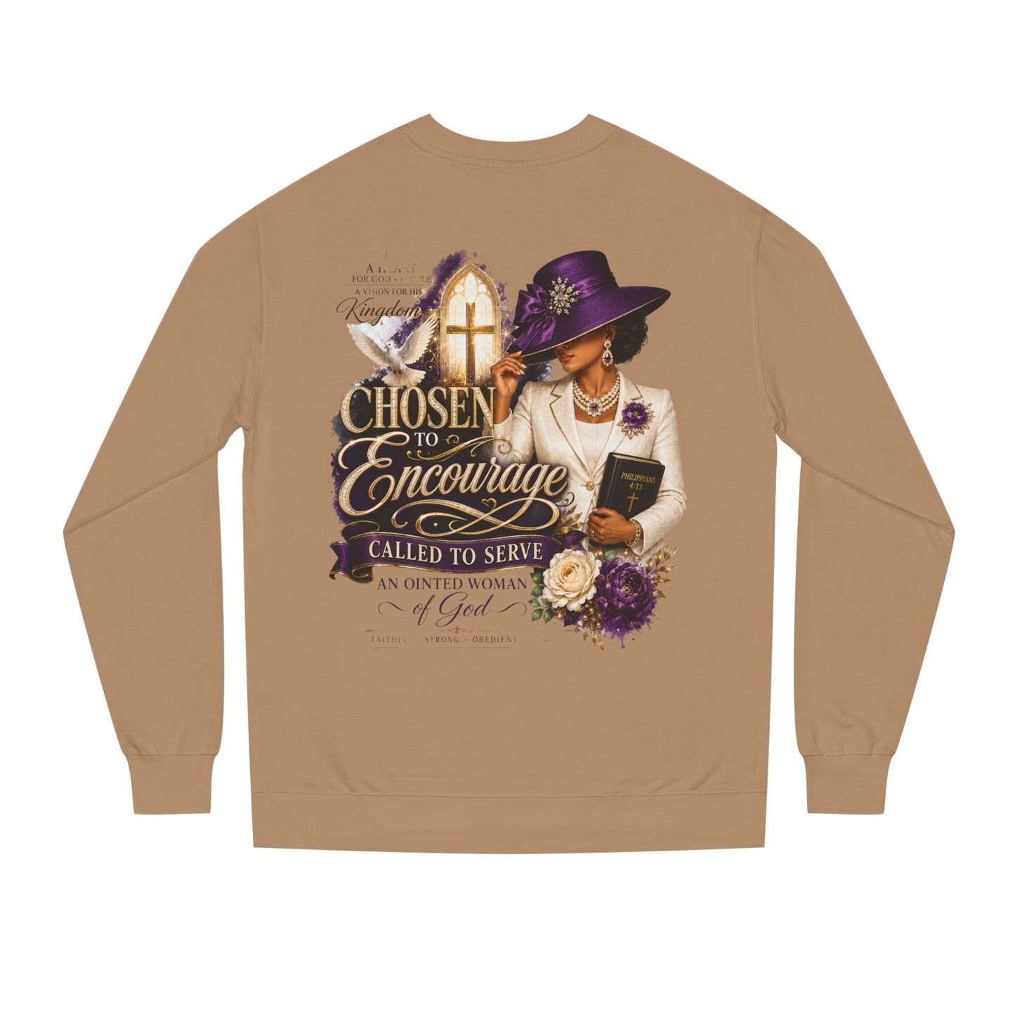 Christian Women's 'Chosen to Encourage' Sweatshirt – Faith-Based Encourager Design