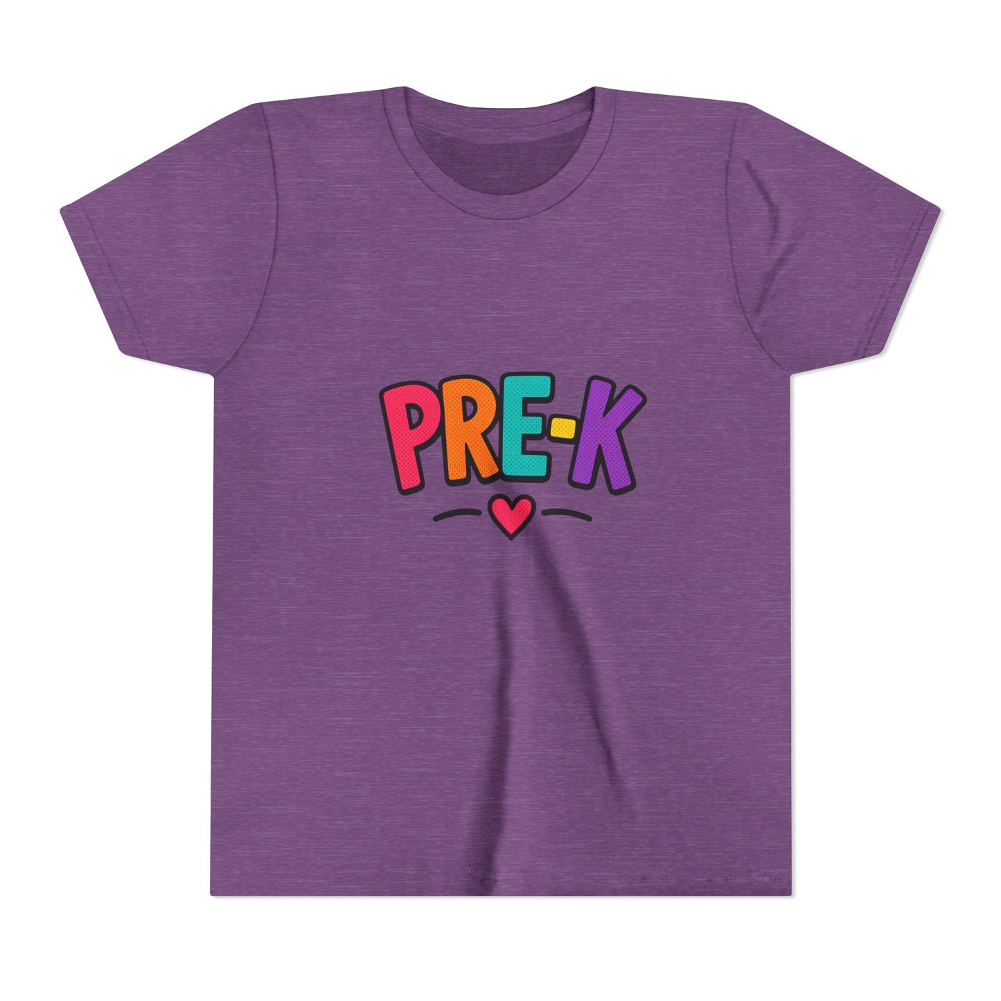 Pre-K Kids Tee — Colorful Heart Preschool Shirt for Boys & Girls
