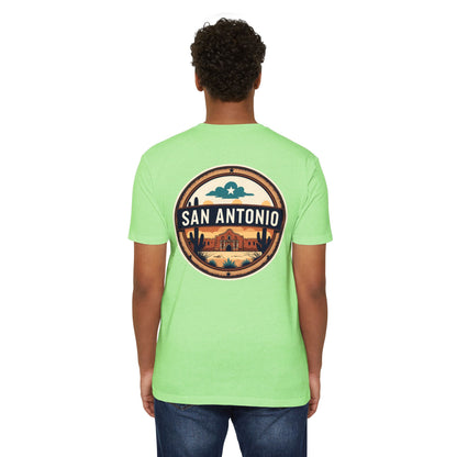 San Antonio Badge T-Shirt — Vintage Desert City Graphic