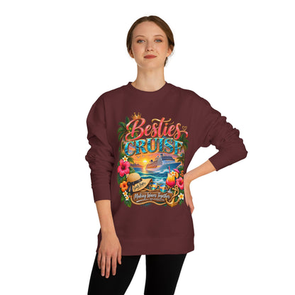 Besties Cruise Sweatshirt — Friends Tropical Vacation Pullover