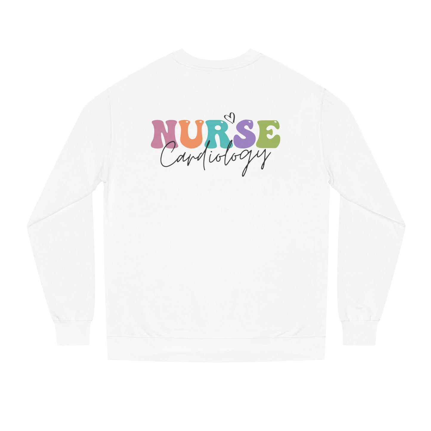 Cardiology Nurse Colorful Typography Crewneck Sweatshirt