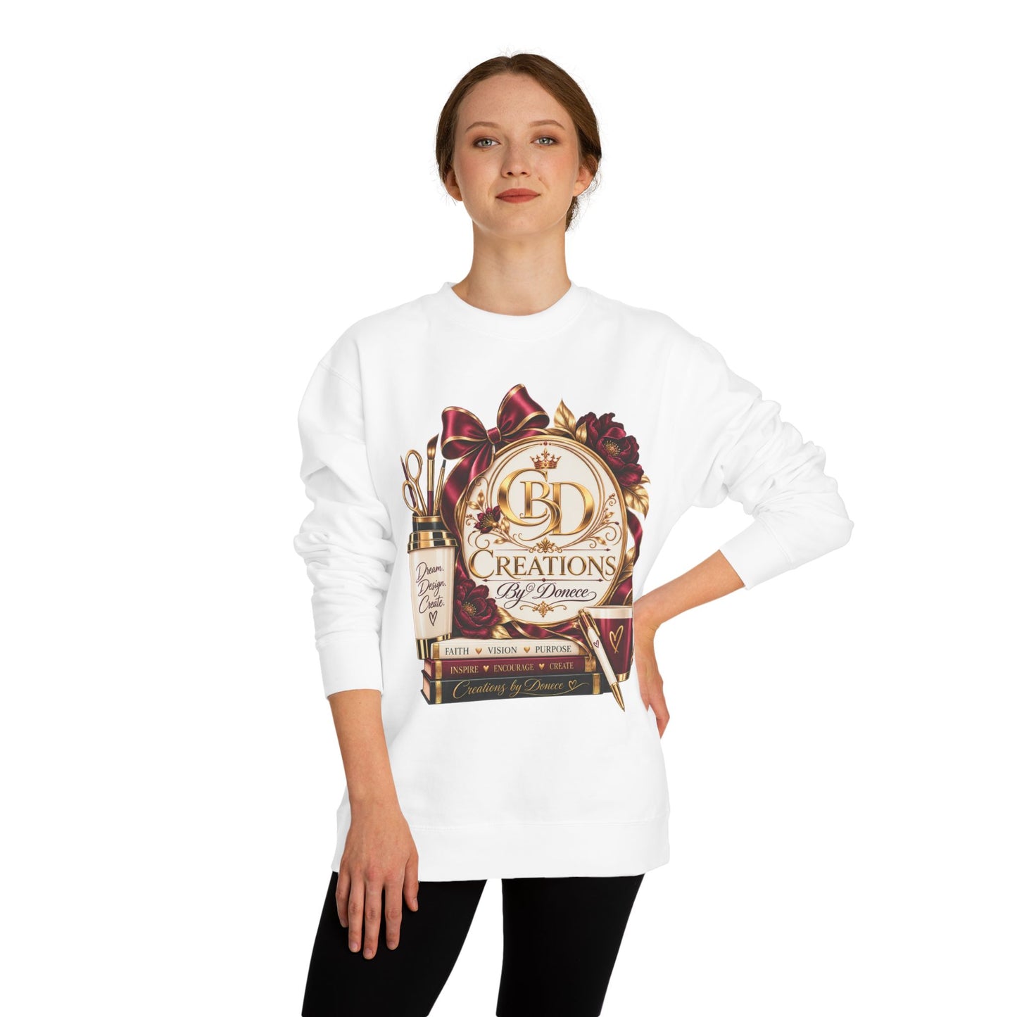 Creations by Damaris Graphic Sweatshirt — Cozy Artist Logo Crewneck