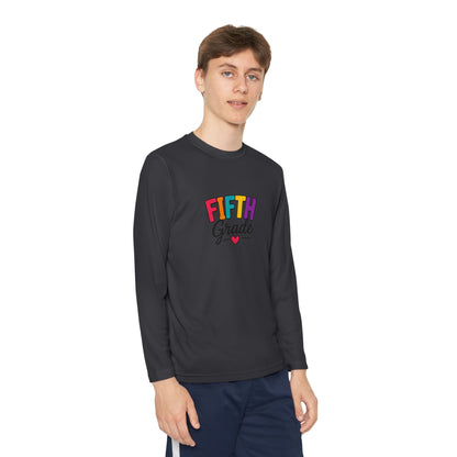Fifth Grade Youth Long Sleeve Tee — Colorful Back-to-School Shirt