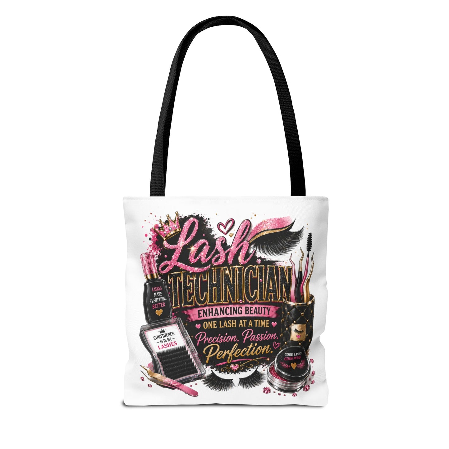 Lash Technician Tote Bag — Glam Beauty Artist Gift, ‘Lash Technician: Enhancing Beauty’ Design