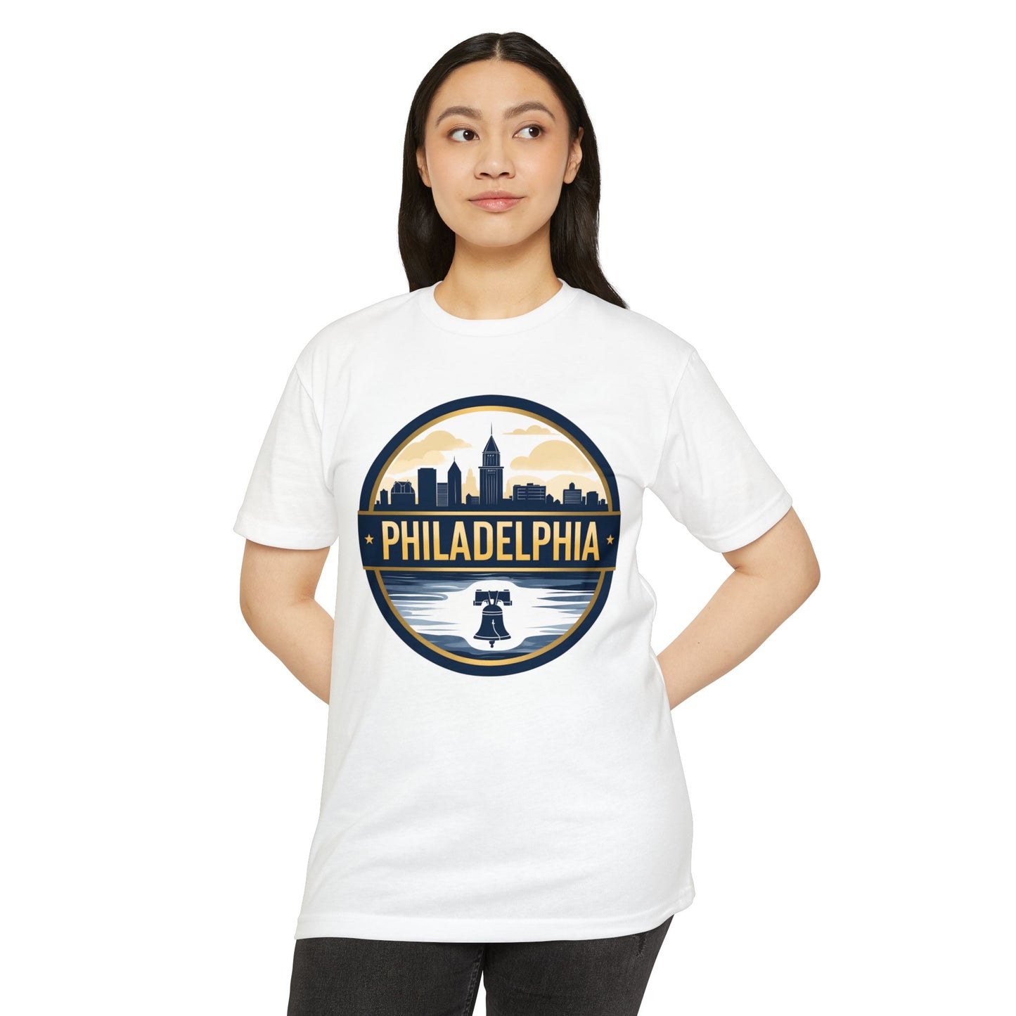 Philadelphia Skyline T-Shirt — City Skyline & Liberty Bell Graphic