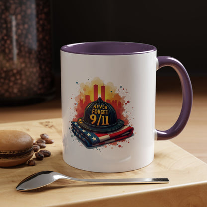 Never Forget 9/11 Memorial Accent Coffee Mug