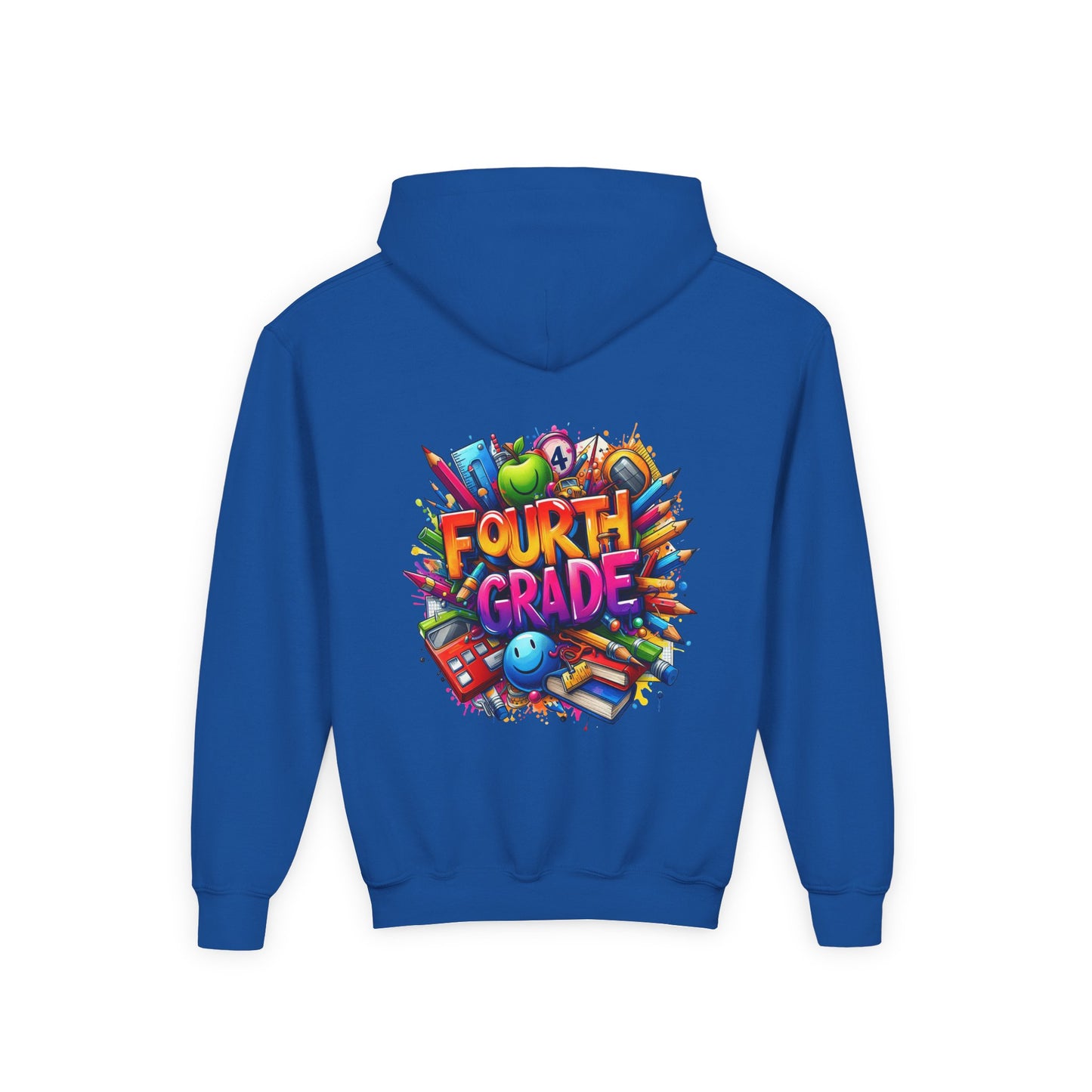 Fourth Grade Youth Hoodie — Colorful Back-to-School Kids Sweatshirt