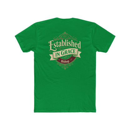 Established in Grace Bishop T‑Shirt — Vintage Christian Faith Tee