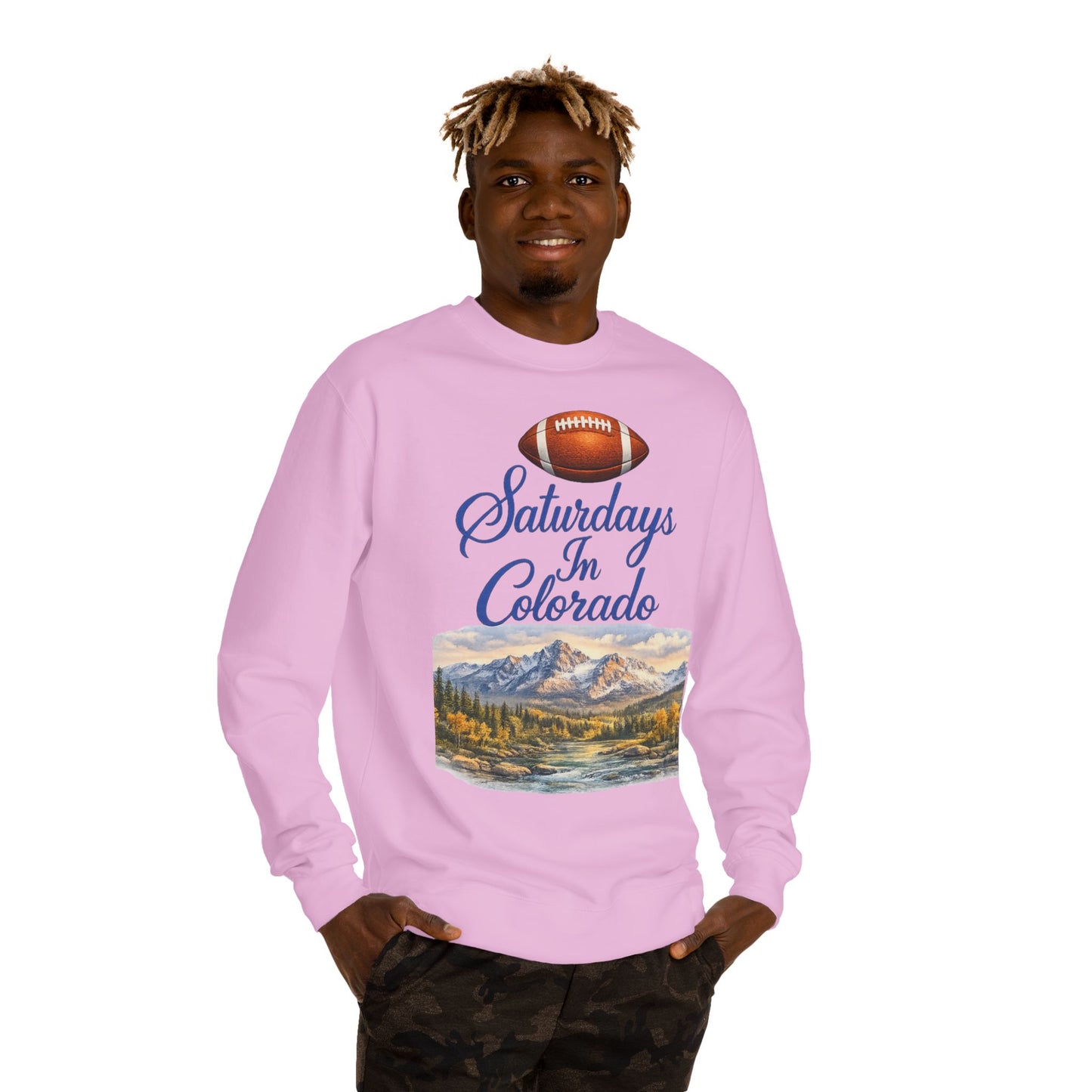 Saturdays in Colorado Sweatshirt — Mountain Football Scenic Crewneck