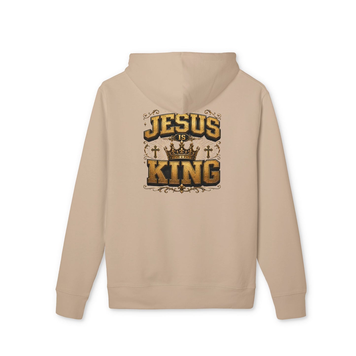 Jesus Is King Hoodie — Christian Faith Graphic Pullover for Worship & Gifts
