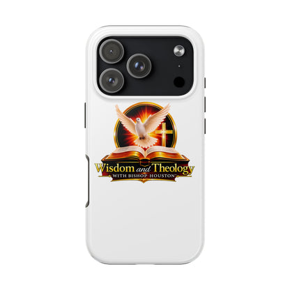 Wisdom and Theology Tough Phone Case — Christian Dove & Cross Design