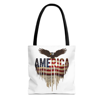 America Eagle Flag Tote Bag – Patriotic USA Canvas Tote