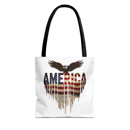 America Eagle Flag Tote Bag – Patriotic USA Canvas Tote