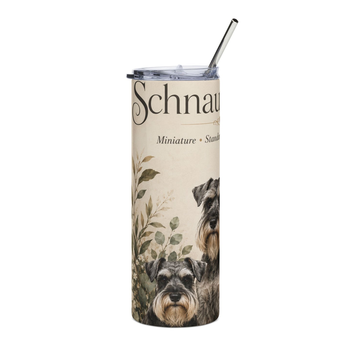 Schnauzer Stainless Steel Tumbler 20oz — Double-Wall Insulated Dog Lover Travel Cup