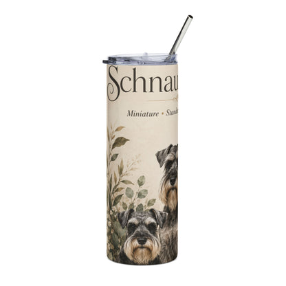 Schnauzer Stainless Steel Tumbler 20oz — Double-Wall Insulated Dog Lover Travel Cup